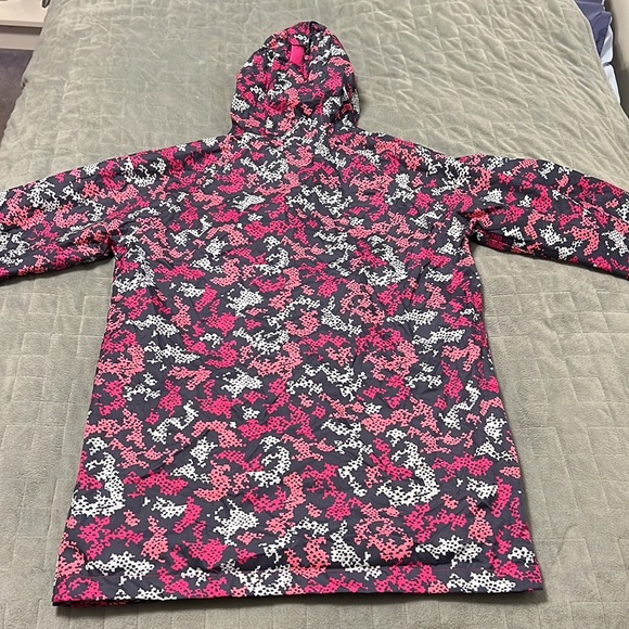 Columbia Hooded Jacket, Windbreaker, Rain, Pink, Gray, Lightweight, Size XL - Picture 3 of 10